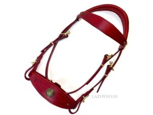 red leather baroque bridle Lazypony