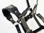 black baroque leather halter Lazypony