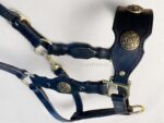 Black Baroque leather halter Lazypony