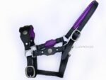 Purple Baroque leather halter Lazypony