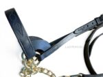 Leather Show halter Lazypony with brass chain