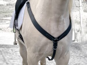 Western breastplate Lazypony, handmade leather horse breast collar