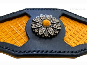 Leather halter noseband Lazypony, handmade Bronc Noseband