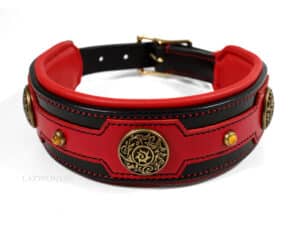 wide leather dog collar