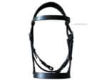 black leather Hunter bridle Lazypony