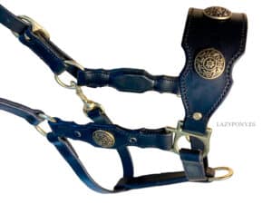 Baroque horse halter with brass conchos Lazypony