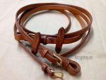 brown leather reins