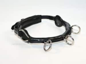black cavesson noseband with chain Lazypony