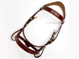 custom leather cavesson bridle
