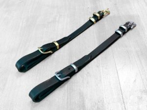 Сheekpieces Baroque Lazypony, leather сheek pieces with noseband loop