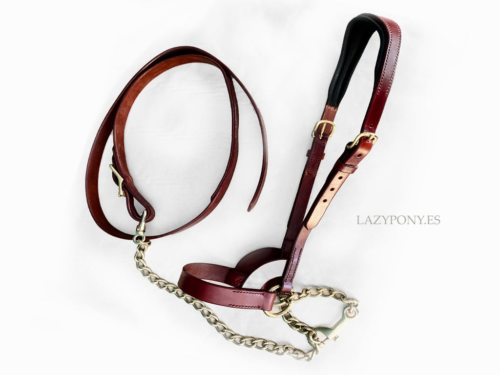 1930 brown plain show halter Lazypony
