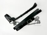 Black Leather Show halter Lazypony with silver fittings