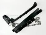 Leather Show halter Lazypony with chain