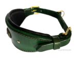 green leather whippet collar Lazypony