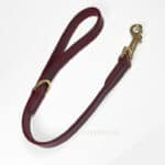 short leather dog lead Lazypony