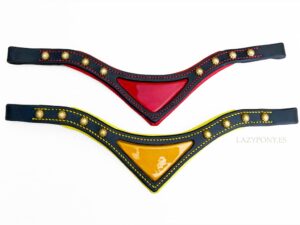 Patent browband Trilliant Lazypony, handmade horse leather browband