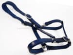 Anatomical leather halter Lazypony, horse headcollar with two buckles