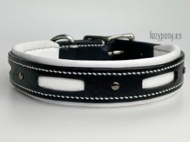 leather custom collar with cut-outs