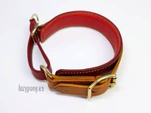 foxhound leather martingale dog collar Lazypony