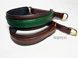 foxhound leather martingale dog collar Lazypony