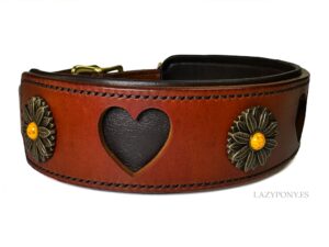 wide leather collar Lazypony