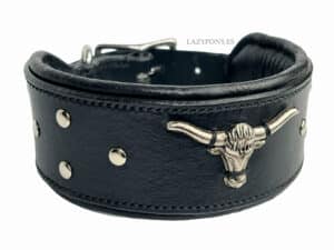 Wide Leather Dog Collar Bull Lazypony