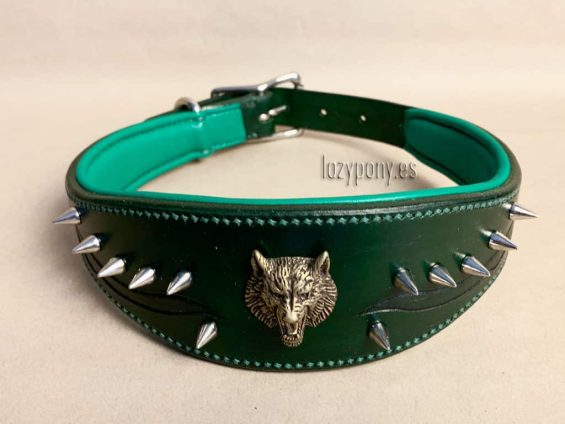 leather collar with spikes
