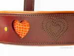 Orange halter nоseband Heart Lazypony with two buckles.