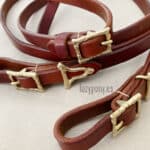 plain leather baroque reins Lazypony with brass baroque buckles