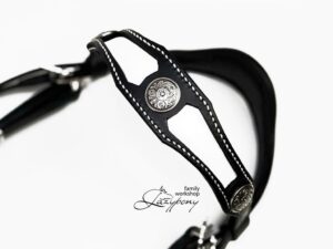 Medieval browband Lazypony, fancy leather horse browband