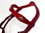 Red Baroque leather browband Vienna Lazypony