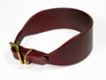 Brown hound leather dog collar Lazypony
