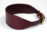 Plain grey hound leather dog collar Lazypony