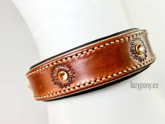 aster leather dog collar Lazypony