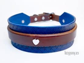 tooled leather dog collar Lazypony