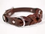 braided leather collar