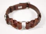 braided leather collar