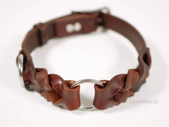 braided leather collar