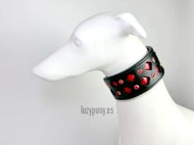 Sighthound leather collar Gothic Lazypony