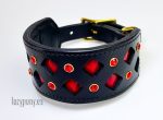 Sighthound leather collar Gothic Lazypony