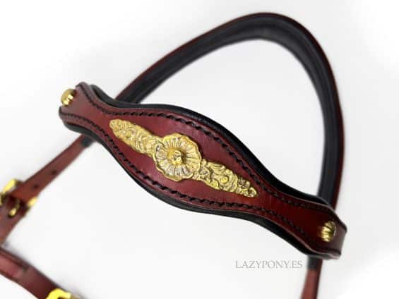 baroque leather horse browband