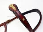 baroque leather horse browband