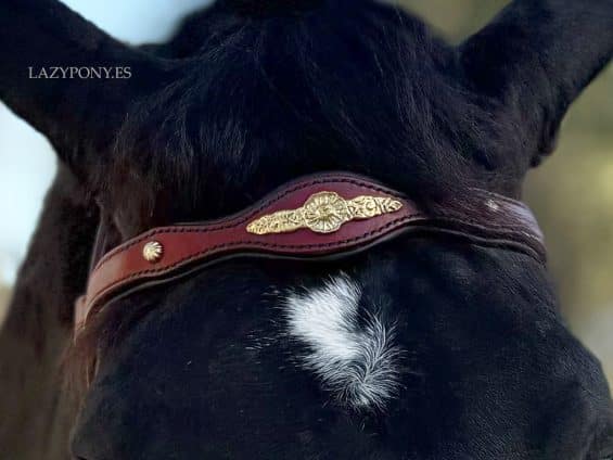 baroque leather horse browband