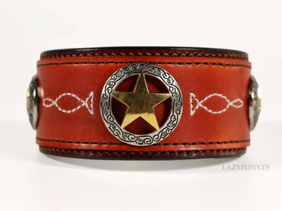 personalized leather cod collar Texas Lazypony