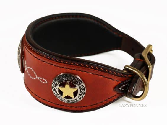 personalized leather cod collar Texas Lazypony