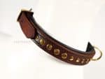 Genuine leather dog collar with rivets Lazypony.