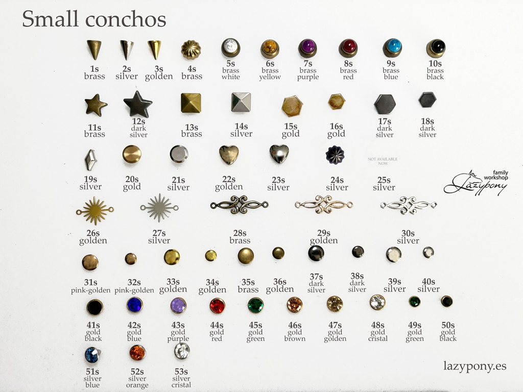 1605_01 conchos for leather Lazypony