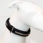 leather clincher dog collar Lazypony