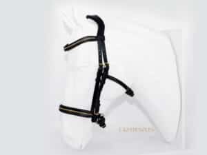 Anatomical clincher bridle Lazypony, custom leather horse bridle