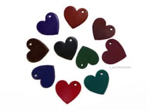 Leather Heart Patch Set, 10 Hearts for DIY
